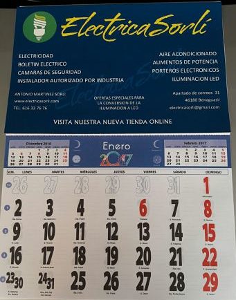 CALENDARIO DE PARED